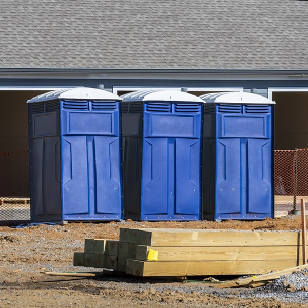 how often are the porta potties cleaned and serviced during a rental period in Powells Crossroads